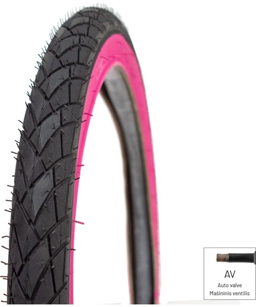 Gloves & Helmets & Accessories : Tire And Tube Dsi, 18x1.75 (47-355) AV40, Pink