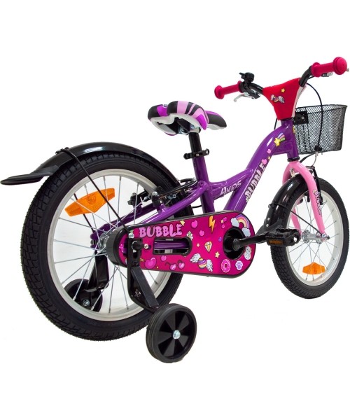 Children's and Junior Bikes : Dviratis 4KIDS Bubble 16", dydis 10" (25.5 cm), violetinis