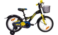 Children's and Junior Bikes : Dviratis 4KIDS Nightman 16", dydis 10" (25.5 cm), juodas/mėlynas