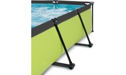 EXIT Lime baseinas 220x150x65 cm su stogeliu ir filtravimo siurbliu – žalias