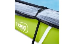 EXIT Lime baseinas 220x150x65 cm su stogeliu ir filtravimo siurbliu – žalias