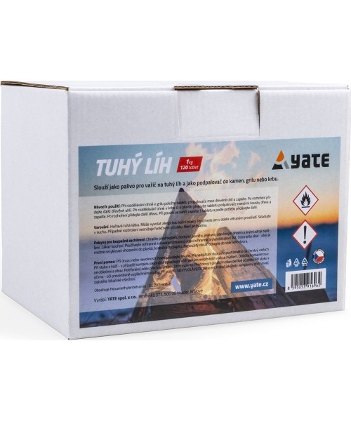 YATE sausas spiritas – 1,0 kg tabletės dėžutėje