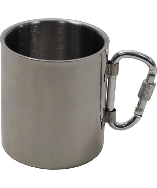 Gertuvės ir puodeliai FoxOutdoor: Nerūdijančio plieno puodelis FoxOutdoor Carabiner, 300ml