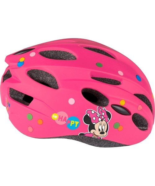 Aksesuarai bei priedai dviračiams : Dviratininko šalmas Dvirtex Minnie, dydis 52-56 cm, rožinis