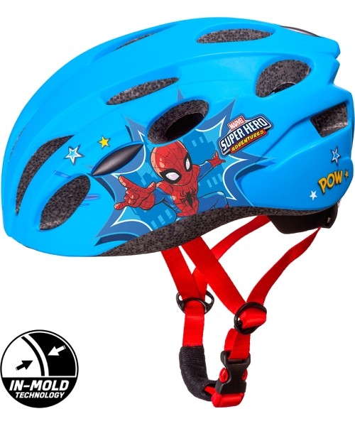 Gloves & Helmets & Accessories : Cycling Helmet Dvirtex Spiderman, Size 52-56 cm, Blue/Red