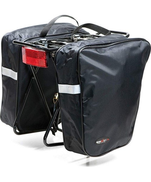 Gloves & Helmets & Accessories : Bicycle Bag on Rack BONIN, Black, 2x15l