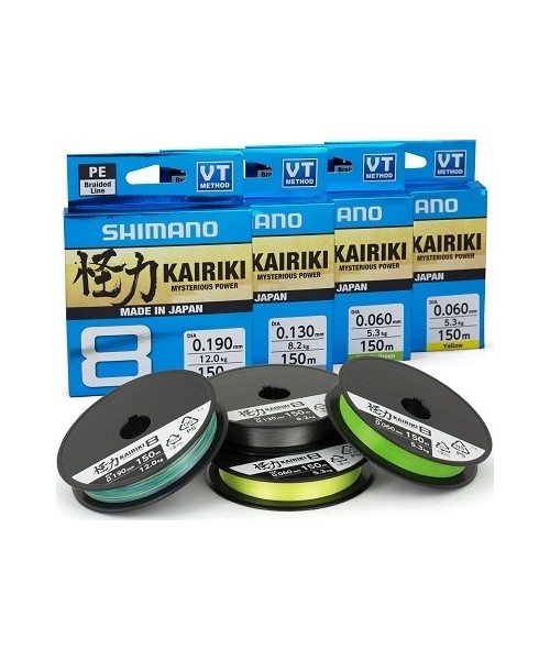 Valas Shimano Kairiki 8 Steel Gray, 150 m, 0,19 mm, 12 kg