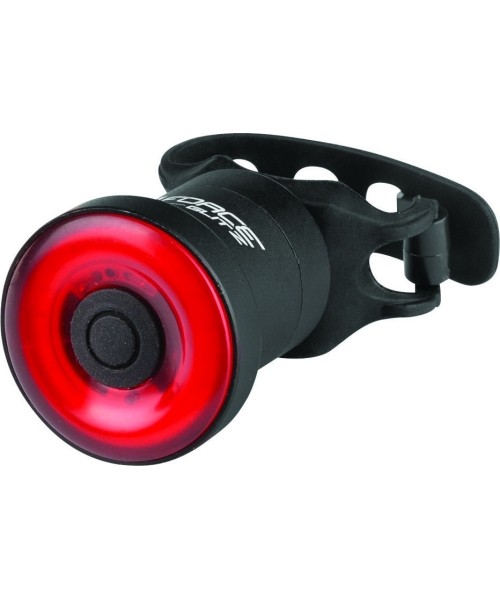 Aksesuarai bei priedai dviračiams : Galinis žibintas Force GLITZ, 20LM, 20LED, USB