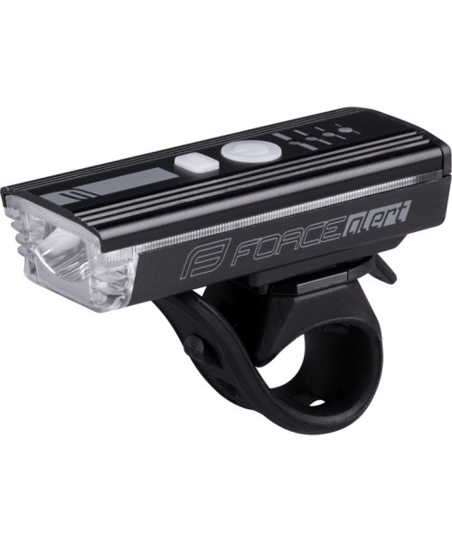 Gloves & Helmets & Accessories : Front Cycling Light Force Alert, 350LM, USB, With Sound Signal, Black