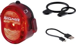 Aksesuarai bei priedai dviračiams : Galinė lempa Sigma Nugget II USB