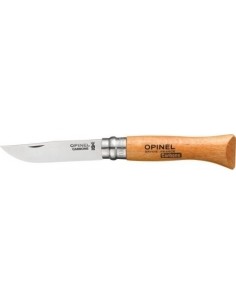 Peilis Opinel 6, anglinis plienas, bukas medis