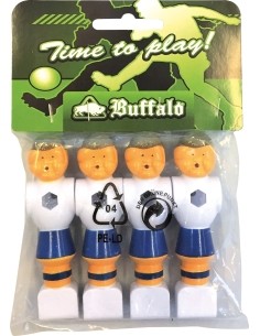 Stalo futbolo žaidėjai Buffalo, 16mm, mėlyni/balti, 4 vnt.