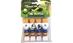Aksesuarai žaidimo stalams Buffalo: Keičiamas stalo futbolo žaidėjas Buffalo, 16mm, mėlynas/baltas, 4vnt