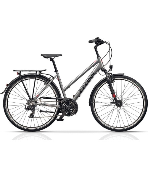 City Bikes : Dviratis Cross Amber Area Trek, 28", dydis 17" (44cm), pilkas/juodas