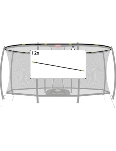 Trampoline Safety Nets BERG: Vamzdelių rinkinys BERG 470 (.01 Version) for Grand Safety tinklui Deluxe