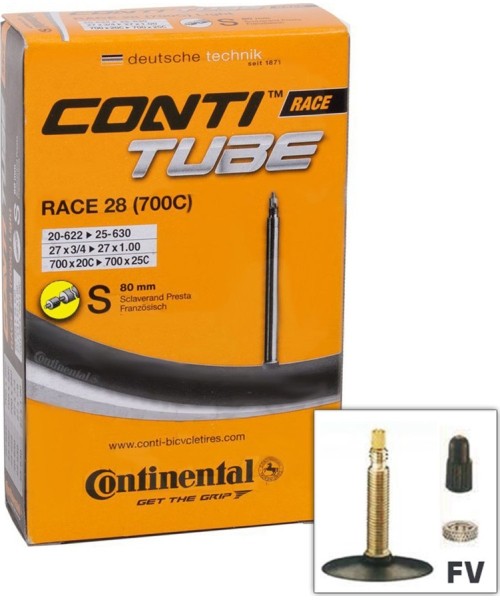 Aksesuarai bei priedai dviračiams : Dviračio padangos kamera Continental, 700x20/25C (20/25-622/630), FV, 80mm