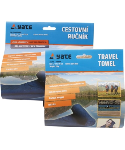 Travel Towel Yate, Size L, 61x89 cm - Dark Blue