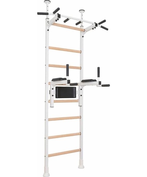 Švediškos sieneles BenchK: Baltos "BenchK 522W" gimnastikos kopėčios
