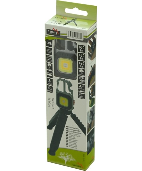 Flashlight COB 600lm MULTI TRIPOD with stand