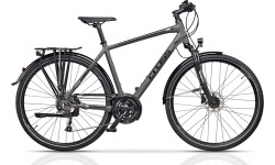 Dviračiai jaunimui ir suaugusiems : CROSS Travel Trek 28" dydis 20,5" (52cm) (pilka)