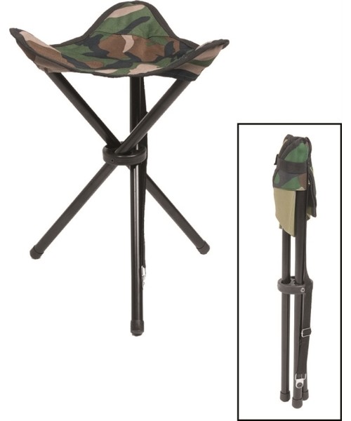 Turistinės kėdės MIL-TEC: WOODLAND 3-LEG FOLDING STOOL