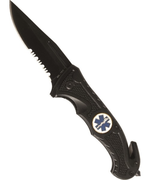 Medžiokliniai ir išgyvenimo peiliai MIL-TEC: BLACK CAR KNIFE ′RESCUE′
