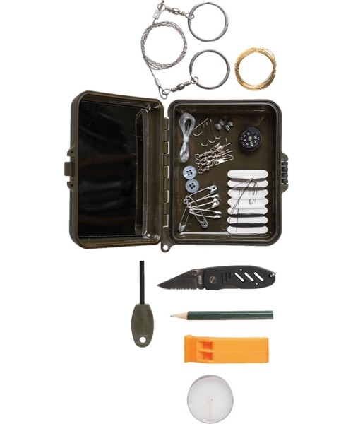 Išgyvenimo reikmenys ir jų rinkiniai MIL-TEC: SURVIVAL KIT BOX
