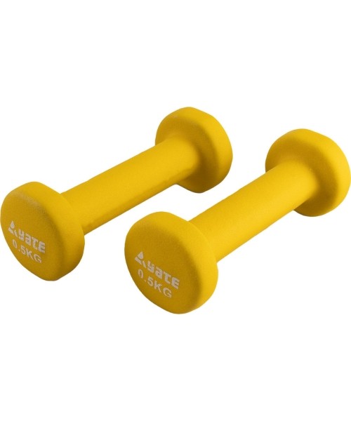 Aerobikos viniliniai ir neopreniniai hanteliai Yate: Neopreniniai fitneso hanteliai Yate 2vnt. x 0,5kg