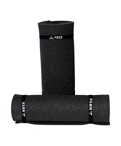 Kilimėlis Yate EVA Classic Wide, 10 mm, su guminėmis juostelėmis, juodas