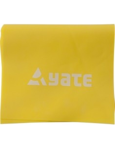 Pasipriešinimo guma Yate, 120x12 cm – minkšta, geltona