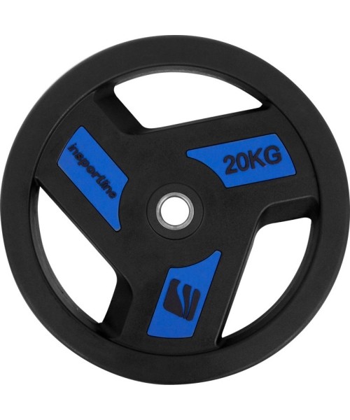 30 mm - HERK svoriai su padidintu atsparumu inSPORTline: Guma padengtas svoris 30mm inSPORTline Herk 20kg