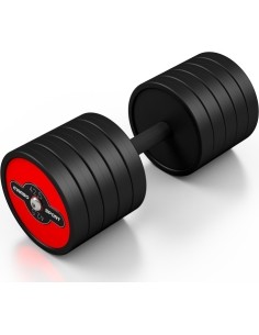 Rubber Coated Dumbbell Marbo Sport, Red, 42,5 kg