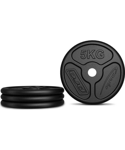 Steel inSPORTline Plates Marbo Sport: Ketaus svorių komplektas Marbo Slim, 30kg / 4x1.25kg, 2x2.5kg, 4x5kg