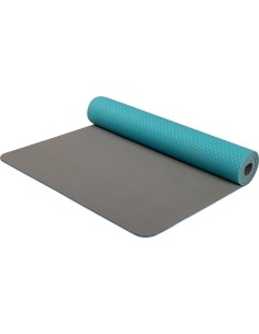 Double Layer Yoga Mat Yate TPE - turquoise/grey