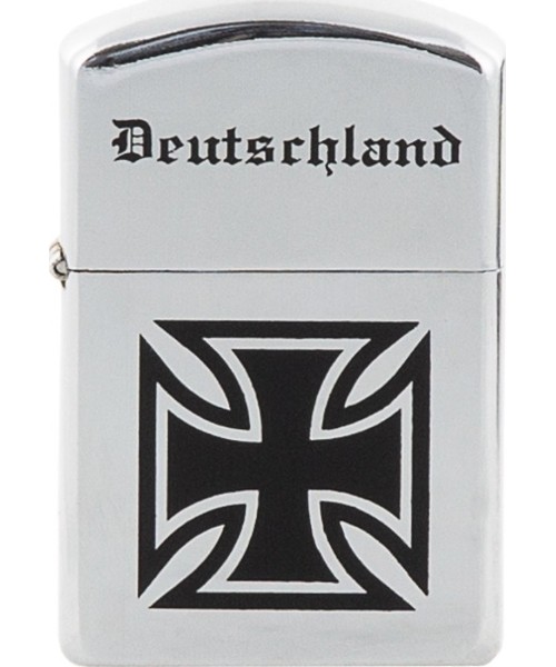 Survival Tools and Kits MFH: Windproof Lighter MFH Deutschland - Chrome Polished, Unfilled