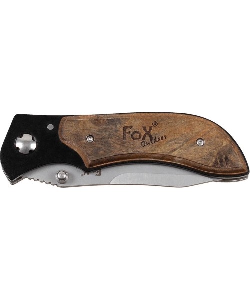 Medžiokliniai ir išgyvenimo peiliai FoxOutdoor: Peilis FoxOutdoor, prabangi medžio danga