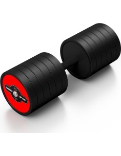 Rubber Coated Dumbbell Marbo Sport, Red, 45 kg