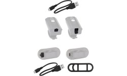 Aksesuarai bei priedai dviračiams : Žibintų komplektas FORCE DIVER ARC USB