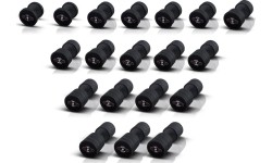 Rubber-coated dumbbell Marbo - 47,5 kg, black