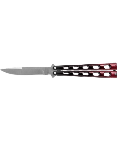 Hunting and Survival Knives : "Joker JKR595" juodos ir raudonos spalvų drugelio peilis