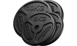 Steel inSPORTline Plates Marbo Sport: Ketaus svorių rinkinys Marbo 30 kg (2x10kg + 2x5kg)