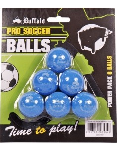Stalo futbolo kamuoliukų rinkinys Buffalo Pro, mėlyni, 6 vnt.