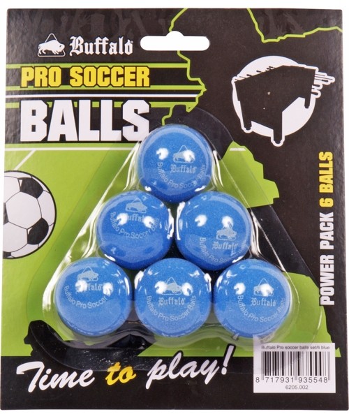 Aksesuarai žaidimo stalams Buffalo: Stalo futbolo kamuoliukai Buffalo Pro, mėlyni, 6 vnt.