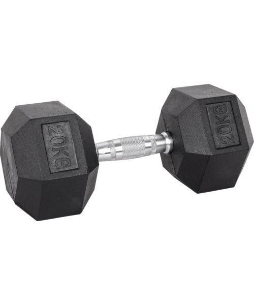 Šešiakampiai hanteliai inSPORTline: Šešiakampis hantelis inSPORTline Hexsteel 20kg