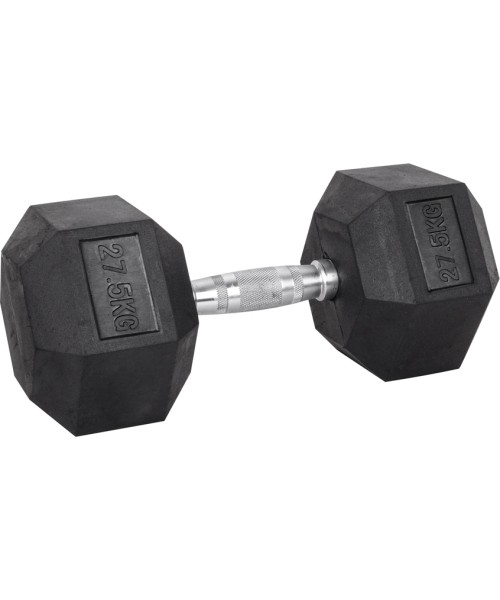 Šešiakampiai hanteliai inSPORTline: Šešiakampis hantelis inSPORTline Hexsteel 27.5kg