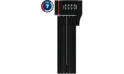Aksesuarai bei priedai dviračiams Abus: Spyna Abus Folding Bordo uGrip 5700C/80 BK SH