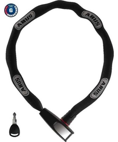 Aksesuarai bei priedai dviračiams Abus: Spyna Abus 6806K/85 black (square chain)