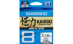 Fishing Lines & Leaders Shimano: Pintas valas Shimano Kairiki 8 150m, pilkas, 0.100mm/6.5kg