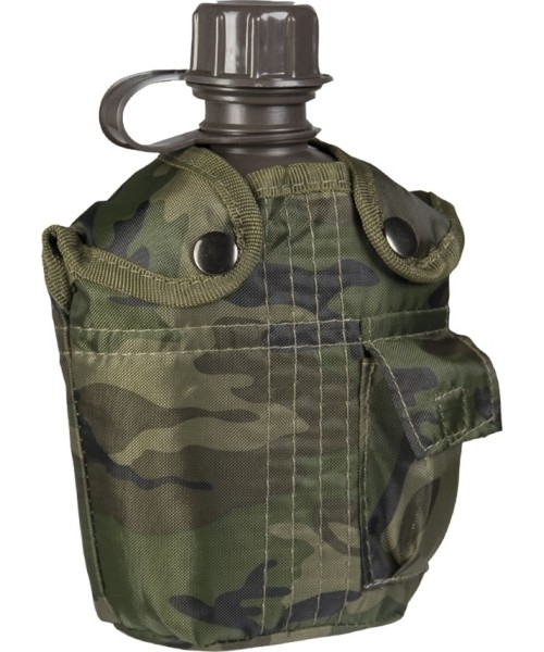 Gertuvės ir puodeliai MIL-TEC: W/L US STYLE 1LTR. PLAST. CANT. W. COVER