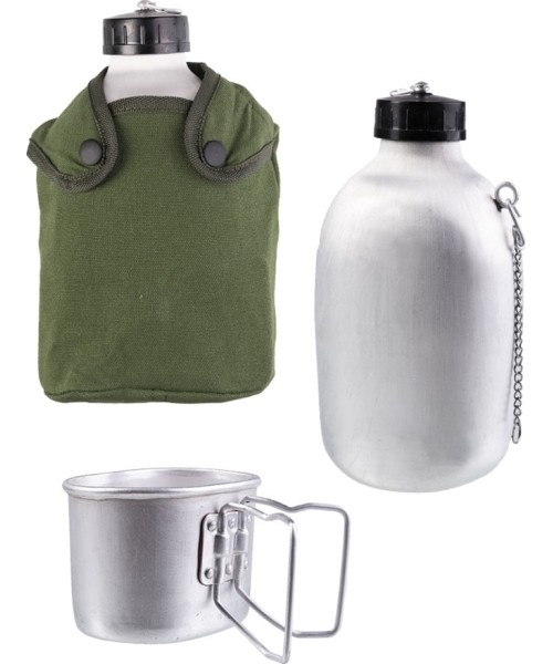 Gertuvės ir puodeliai MIL-TEC: FRENCH 1,3LTR CANTEEN W.CUP AND COVER
